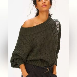 Anthropologie Melissa Cable Knit Sweater